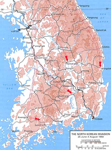 Map: The North Korean Invasion